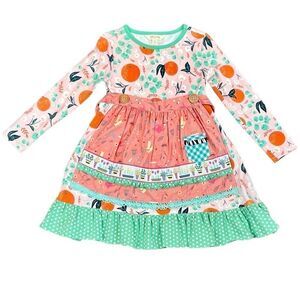 Matilda Jane by Joanna Gaines Sweet Clementine Apron Long Sleeve Dress 4